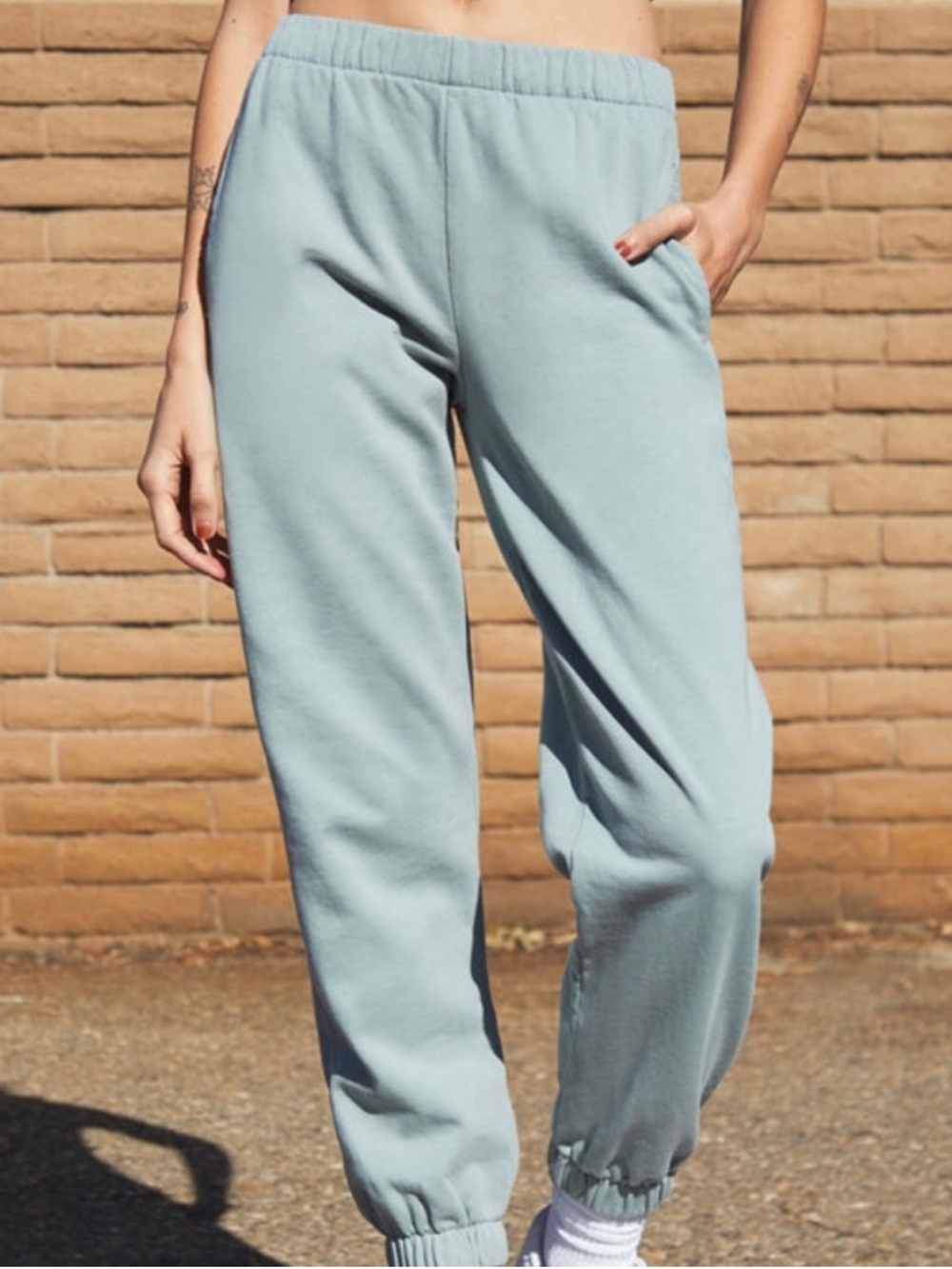 John Galt Brandy Melville Rosa Sage Joggers